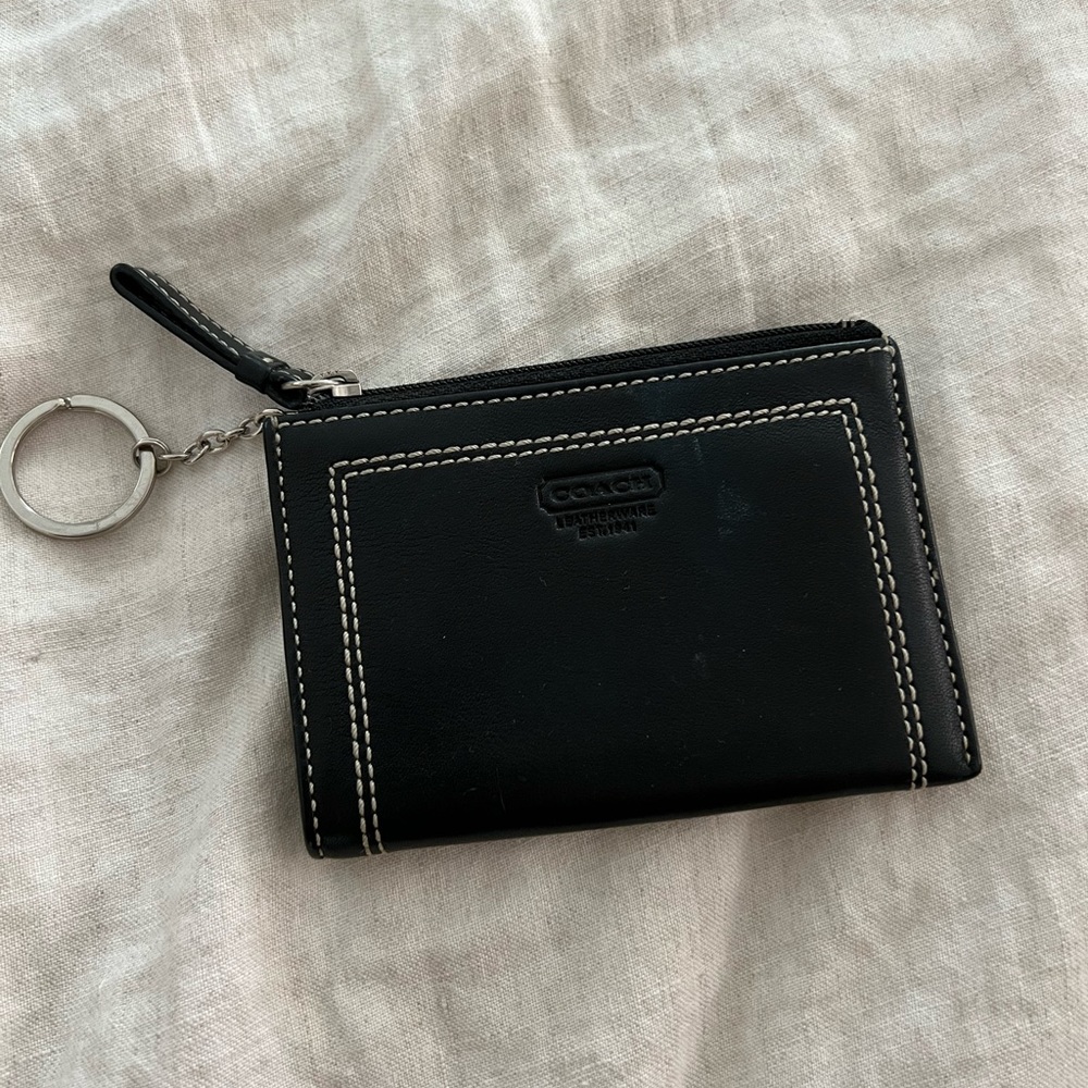 Coach leather card holder